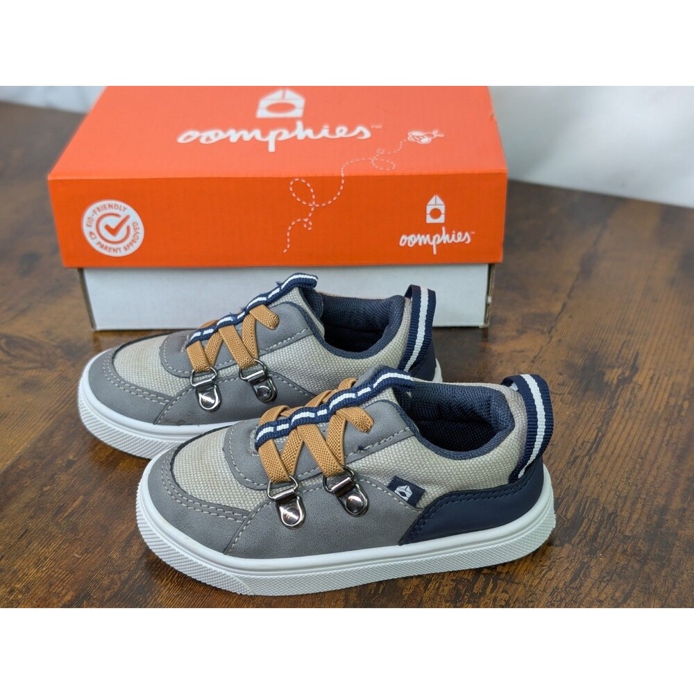 Oomphies Colton Boys Slip-On Shoes Grey Size 7C